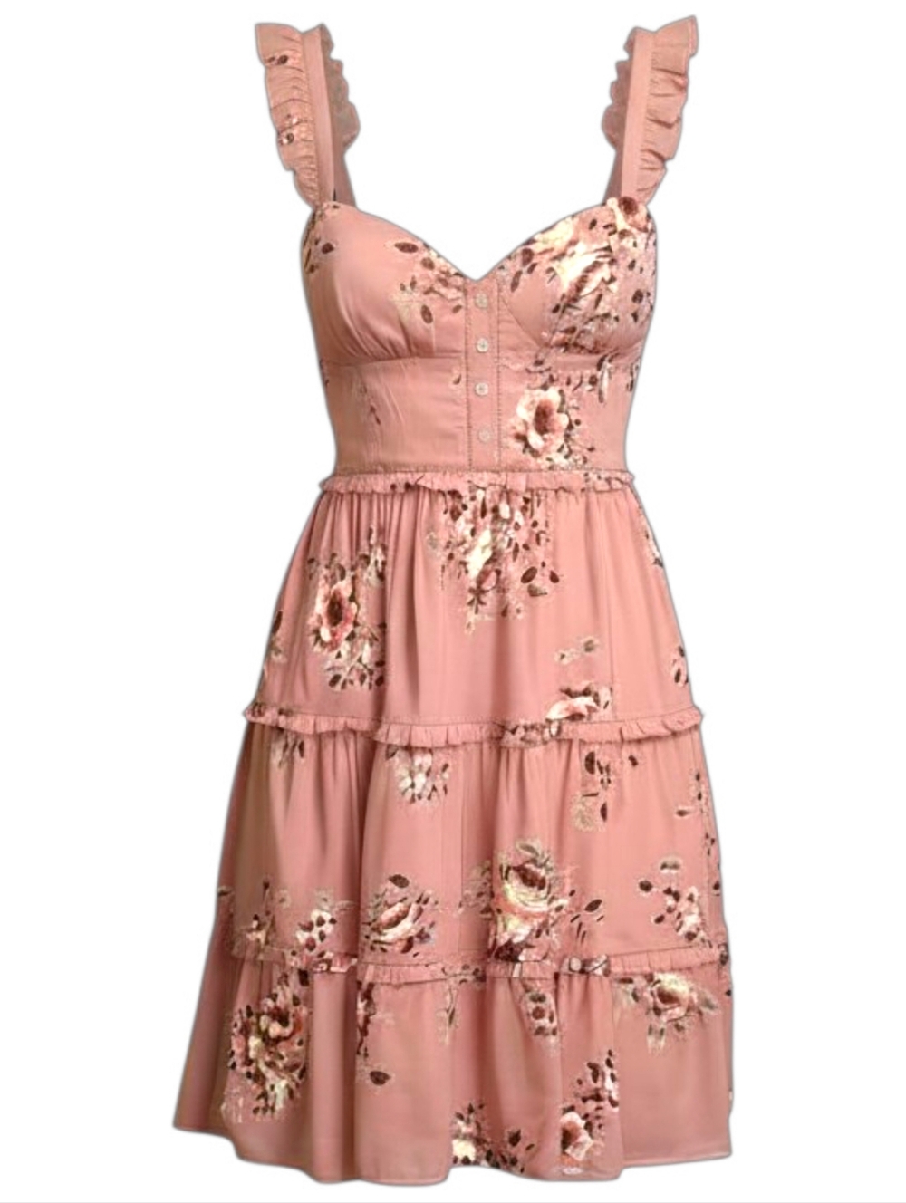 Lucky Brand Corset Dress-Floral-Size Large EUC $98 Retail